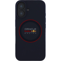 Oracle Red Bull Racing Силиконов кейс Red Ring с MagSafe за iPhone 16 - тъмно син