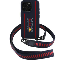 Oracle Red Bull Racing Вертикален лого калъф с каишка и MagSafe за iPhone 16 Pro Max - тъмно син