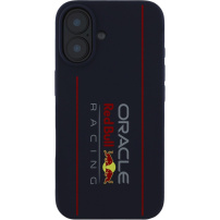Oracle Red Bull Racing Силиконов кейс Vertical Logo с MagSafe за iPhone 16 - тъмно син