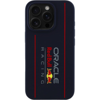 Oracle Red Bull Racing Силиконов кейс Vertical Logo с MagSafe за iPhone 16 Pro Max - тъмно син