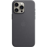 Оригинален Apple кейс от FineWoven с MagSafe за iPhone 15 Pro Max - черен