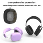 4в1 силиконов калъф за AirPods Max 1 / 2 - зелен светещ в тъмното