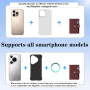 Магнитен портфейл с магнитно закопчаване за iPhone - бордо
