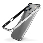 Предпазна рамка за iPhone 17 Pro Max - черно-сребрист