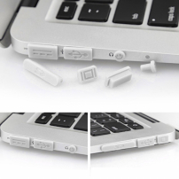 12в1 силиконови тапи против прах на порту за MacBook Pro Retina 13" / 15" и Air 11" / 13"-бели