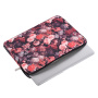 Чанта с десен на цветя за iPad до 13" / MacBook до 14" - червена