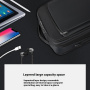 COOLBELL CB-8308 раница с външен USB порт и заключване на циповете за iPad / MacBook до 17" - черна
