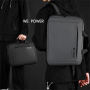 WEPOWER W-1331 2v1 раница и чанта с външен USB порт за iPad / MacBook до 16" - черен