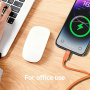 USAMS SJ776 оплетен кабел за зареждане и данни с подсветка - USB-C към Lightning - 1,2 м - черен