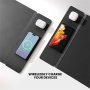 S1300 двустранна подложка за клавиатура и мишка с безжично зареждане за iPhone / AirPods - черна
