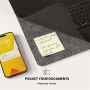 S1300 двустранна подложка за клавиатура и мишка с безжично зареждане за iPhone / AirPods - черна