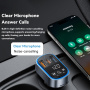 ESSAGER ES-F748 Bluetooth FM трансмитер за кола с портове USB-C / 2x USB-A - 35W - черен