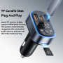 ESSAGER ES-F748 Bluetooth FM трансмитер за кола с портове USB-C / 2x USB-A - 35W - черен