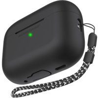 AhaStyle силиконов калъф с каишка за AirPods Pro 2 - черен