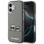 Karl Lagerfeld IML K&CH Heads Logo прозрачен калъф с MagSafe за iPhone 17 - сив