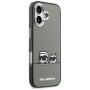 Karl Lagerfeld IML K&CH Heads Logo прозрачен калъф с MagSafe за iPhone 17 - сив