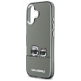 Karl Lagerfeld IML K&CH Heads Logo прозрачен калъф с MagSafe за iPhone 17 - сив
