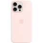Оригинален Apple силиконов кейс с MagSafe за iPhone 15 Pro Max - светлорозов