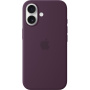 Оригинален Apple силиконов капак с MagSafe за iPhone 16 - слива