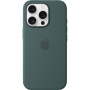 Оригинален Apple силиконов капак с MagSafe за iPhone 16 Pro - езерно зелен