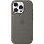 Оригинален Apple силиконов капак с MagSafe за iPhone 16 Pro - рок сив