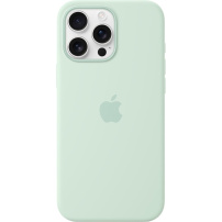 Оригинален Apple силиконов калъф с MagSafe за iPhone 16 Pro Max - аквамарин