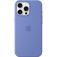 Оригинален Apple силиконов кейс с MagSafe за iPhone 16 Pro Max - зеленика лилав