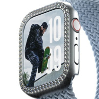 PanzerGlass SAFE калъф, инкрустиран с камъни, за Apple Watch 42mm (Series 10 / 11) - сребрист
