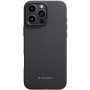 Pitaka Капак MagEZ 5 с шарка от карбонови влакна и MagSafe за iPhone 16 Pro - сив