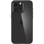 Spigen Crystal Hybrid прозрачен кейс с пъстра рамка за iPhone 15 Pro - черен