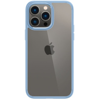 Spigen Crystal Hybrid прозрачен кейс с рамка за iPhone 14 Pro Max - син