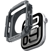Spigen Rugged Armor супер устойчив калъф за Apple Watch 46mm - тъмно сив