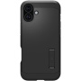 Spigen Tough Armor Case със стойка и MagSafe за iPhone 16 - черен