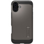 Spigen Tough Armor Case със стойка и MagSafe за iPhone 16 - тъмно сив