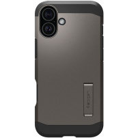 Spigen Tough Armor Case със стойка и MagSafe за iPhone 16 Plus - тъмно сив