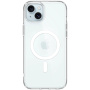 Spigen Ultra Hybrid MagFit прозрачен кейс с бял MagSafe за iPhone 15 - прозрачен