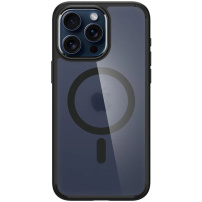 Spigen Ultra Hybrid MagFit прозрачен кейс с MagSafe за iPhone 15 Pro - черен