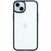 Spigen Ultra Hybrid прозрачен кейс за iPhone 15 - тъмносин