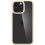 Spigen Ultra Hybrid прозрачен кейс за iPhone 15 Pro - бежов