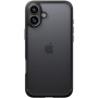 Spigen Ultra Hybrid матов прозрачен калъф с цветна рамка за iPhone 16 - черен