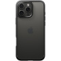 Spigen Ultra Hybrid матов прозрачен кейс с цветна рамка за iPhone 16 Pro - черен