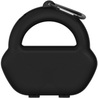 Защитен полупрозрачен калъф с карабинер за AirPods Max 1 / 2 - черно