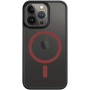 Прозрачен калъф Tactical Hyperstealth 2.0 с MagSafe за iPhone 13 Pro - черно-червено
