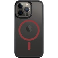 Прозрачен калъф Tactical Hyperstealth 2.0 с MagSafe за iPhone 13 Pro - черно-червено