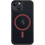 Прозрачен калъф Tactical Hyperstealth 2.0 с MagSafe за iPhone 14 - черно-червено