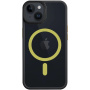 Прозрачен калъф Tactical Hyperstealth 2.0 с MagSafe за iPhone 14 - черно-жълто