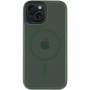 Tactical Hyperstealth прозрачен калъф с MagSafe за iPhone 15 - маслинен