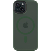 Tactical Hyperstealth прозрачен калъф с MagSafe за iPhone 15 - маслинен