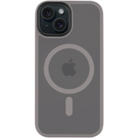 Tactical Hyperstealth прозрачен калъф с MagSafe за iPhone 15 - сив