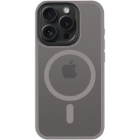 Tactical Hyperstealth прозрачен калъф с MagSafe за iPhone 15 Pro - сив